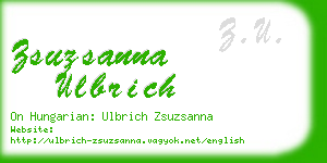 zsuzsanna ulbrich business card